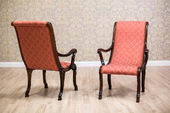 Antique Two Uncommon Swan Armchairs from the Late 19th century (Circa 1900)