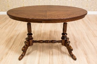 Oval Living Room Table from the 2nd Half of the 19th c., AFTER RENOVATION
