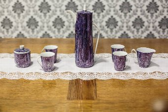 Cmielów -- Fashionable Coffee Set from the Period of the Polish People’s Republic