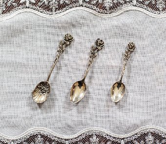 Set of Three Silver Spoons
