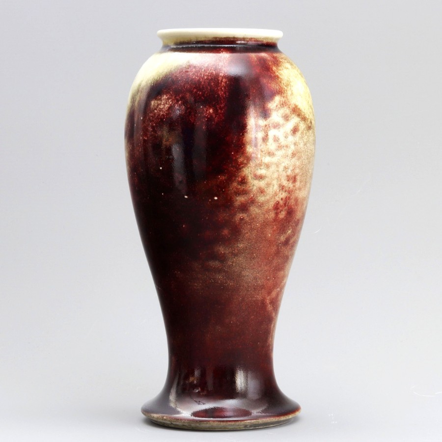 Ruskin Pottery High Fired Sang-de-Boeuf Flambe Vase 1920