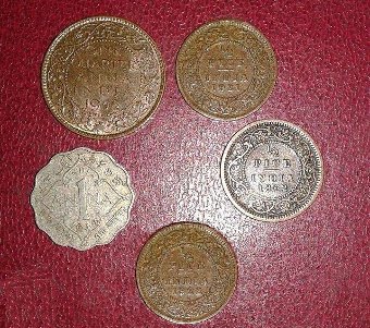 Indian antique coins (1862 to 1944) of various denominations !