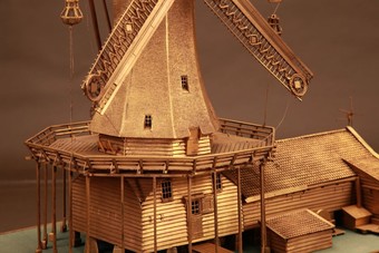 Antique Dutch Windmill Historical Interesting.