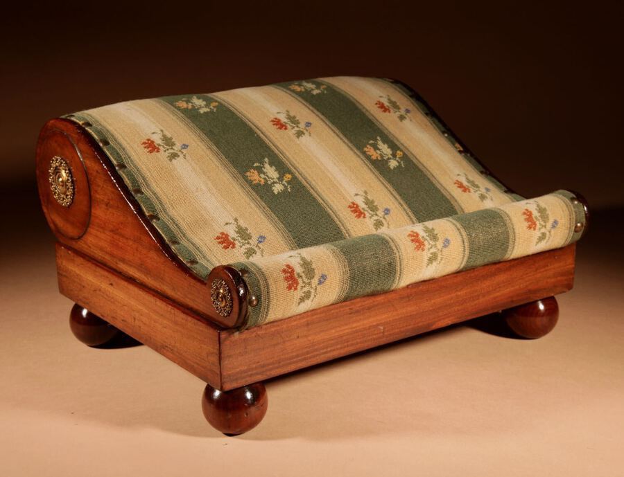 An Elegant Mahogany Gout Foot stool Continental circa 1830