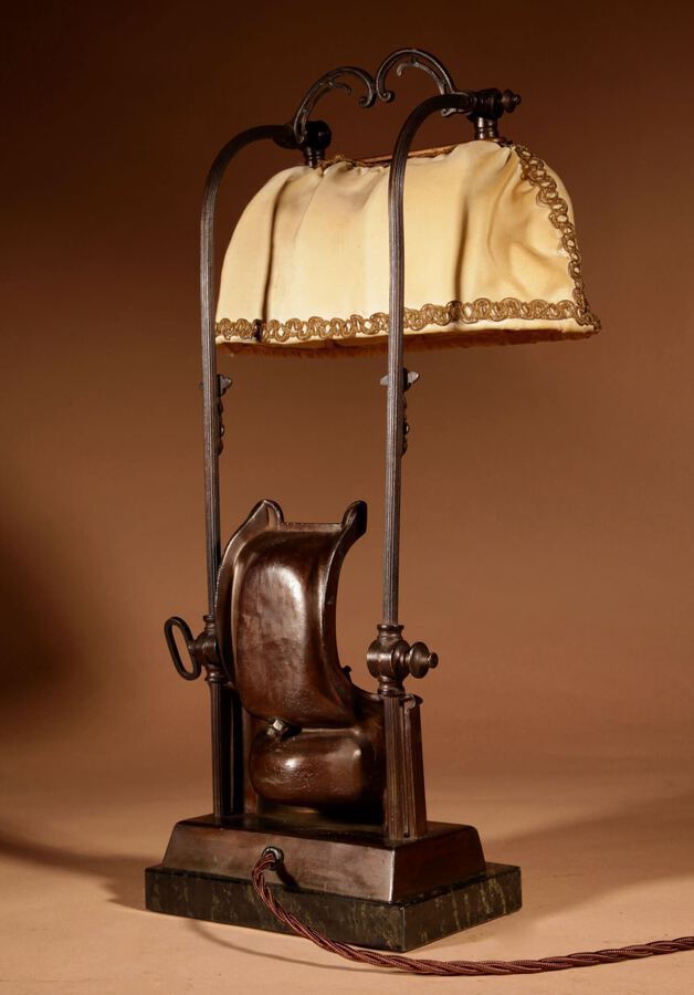 Antique A Very Decorative And Rare Original Art Deco Table Lamp.