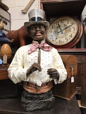 Original Large & Impressive Antique Blackamoor Porcelain