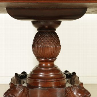 Antique Solid Mahogany Drop Flap Table England 19th Century