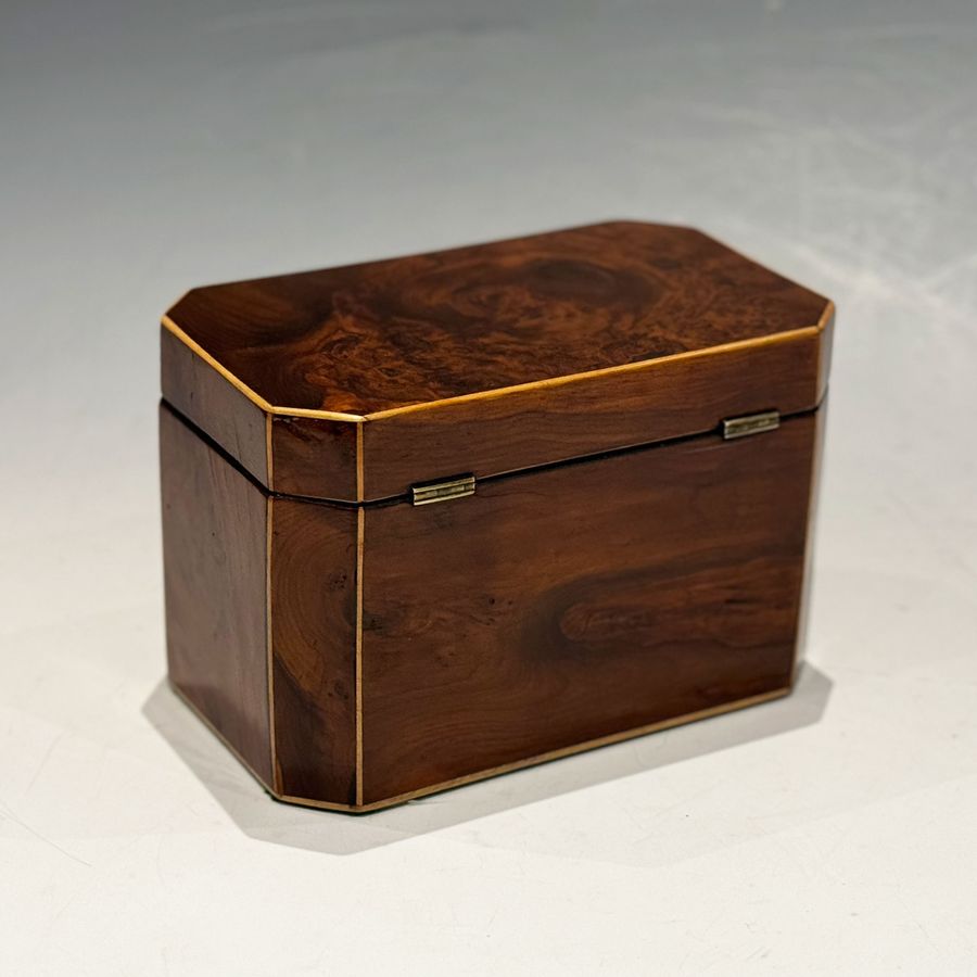 Antique #10171 An Early 18th Century Yew Tea Caddy /Jewel Box