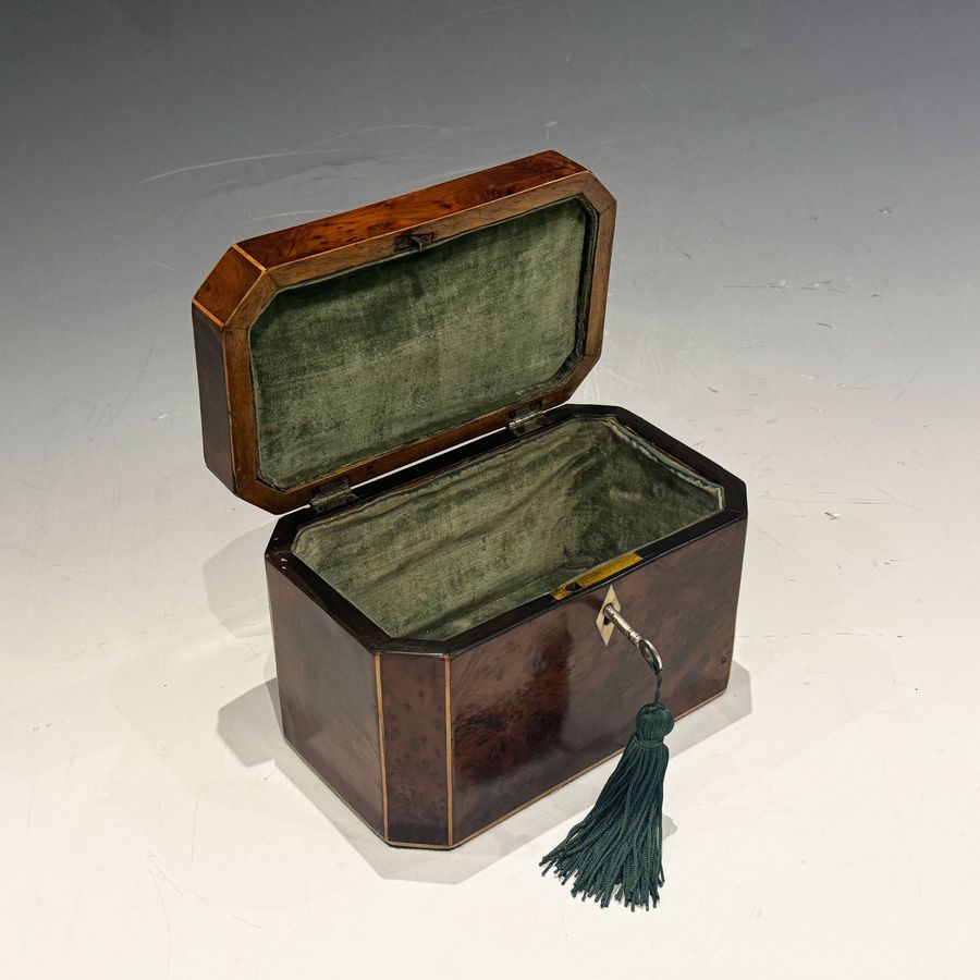 Antique #10171 An Early 18th Century Yew Tea Caddy /Jewel Box