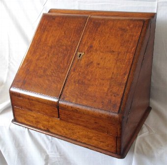 Antique Antique Victorian Desktop Oak Stationery Cabinet