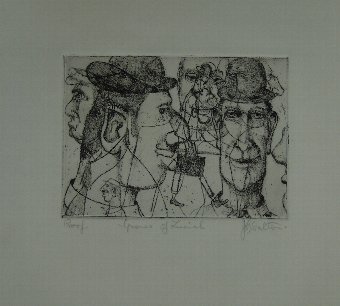 J V (?) WALTON 'THE GNOMES OF ZURICH. ETCHING