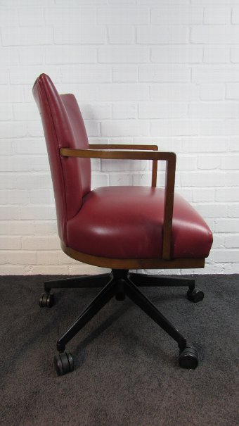 Red leather Morgan desk chairs .