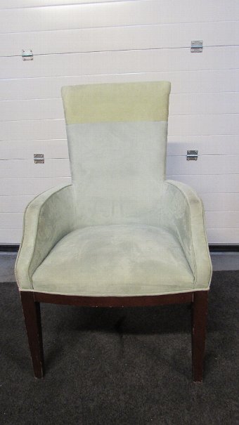 Suede desk chairs two-tone green
