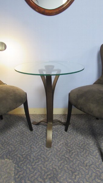 Anodised steel occasional table