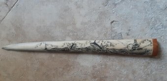 Swordfifh scrimshaw