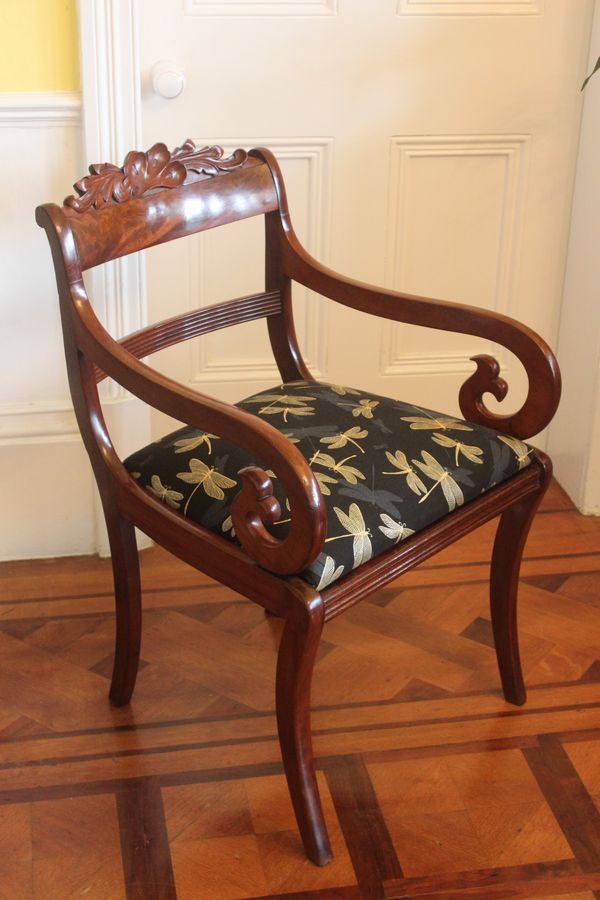 Antique Regency mahogany armchair