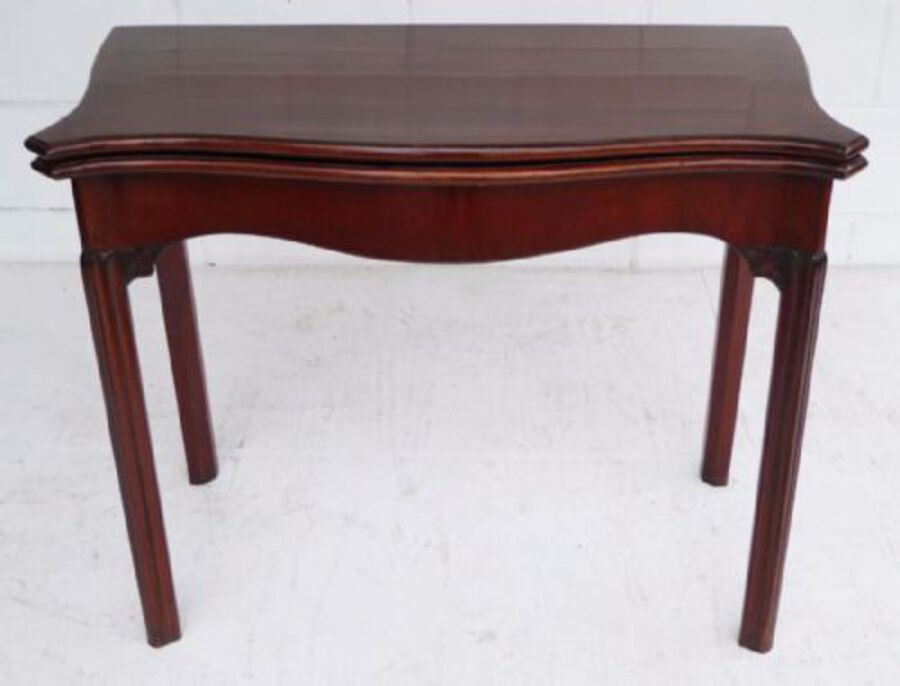 George III Mahogany Serpentine Card Table