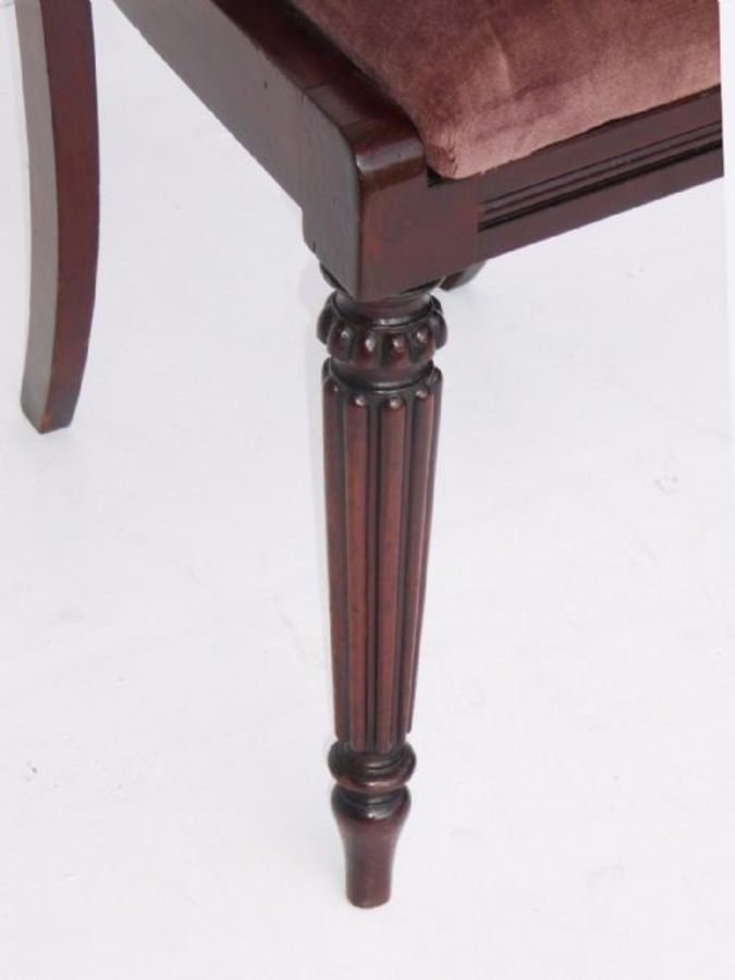 Antique Set of 6 George IV Mahogany Dining Chairs