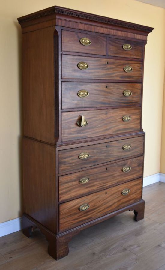 George III Mahogany Chest on Chest