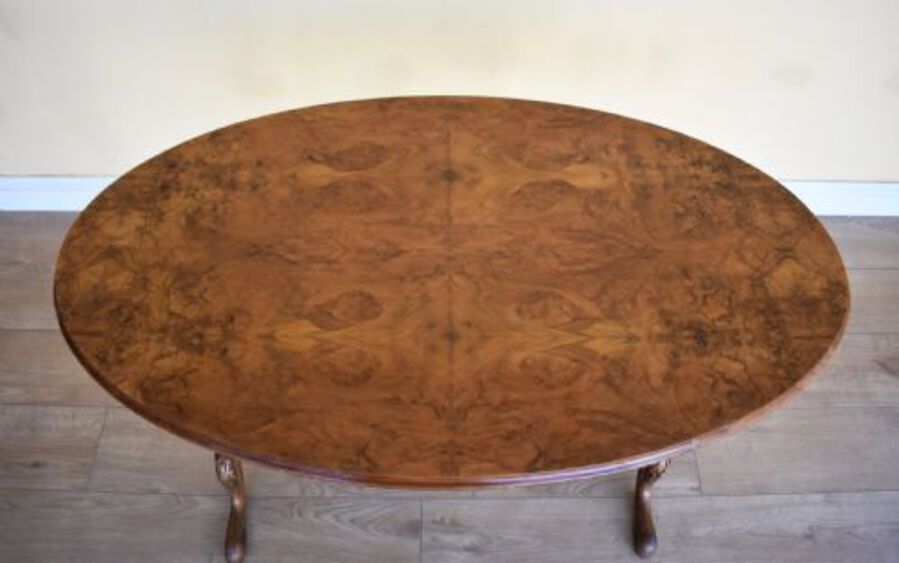 Antique 19th Century Victorian Burr Walnut Occasional Table