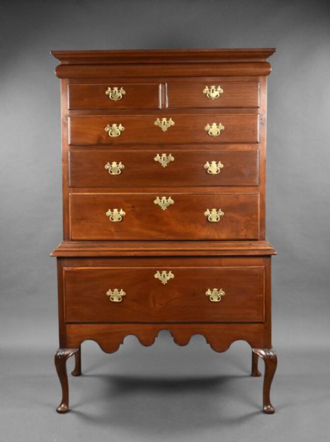 George I Solid Walnut Chest on Stand