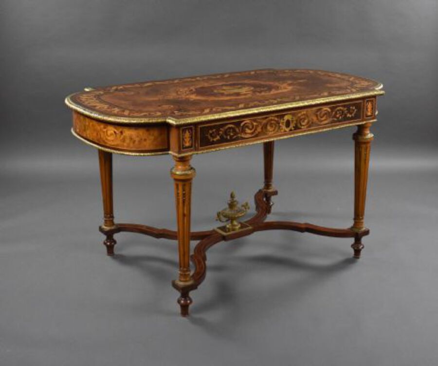 19th Century French Marquetry Centre Table