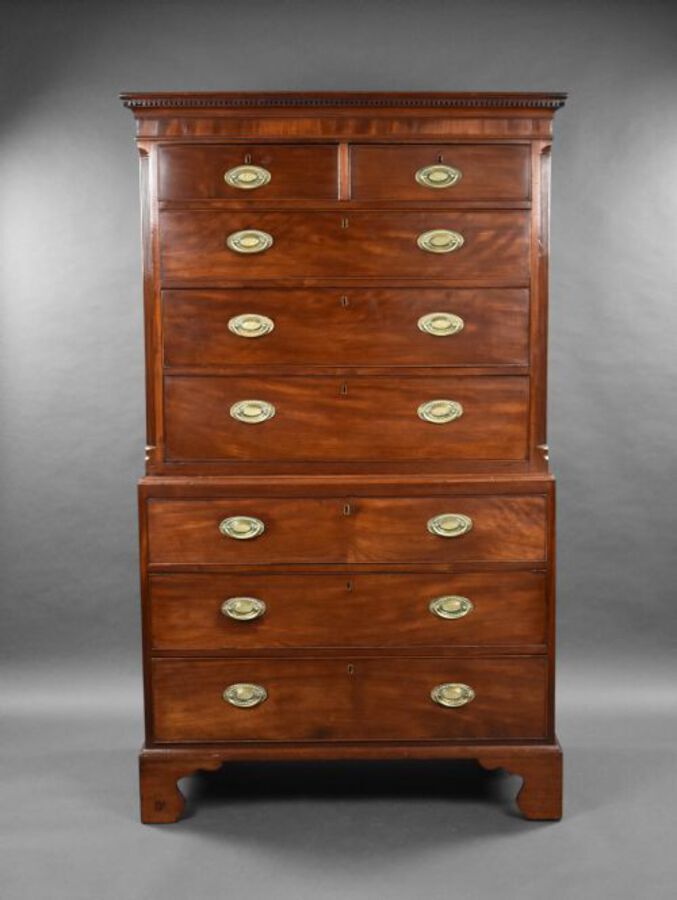 George III Mahogany Chest on Chest
