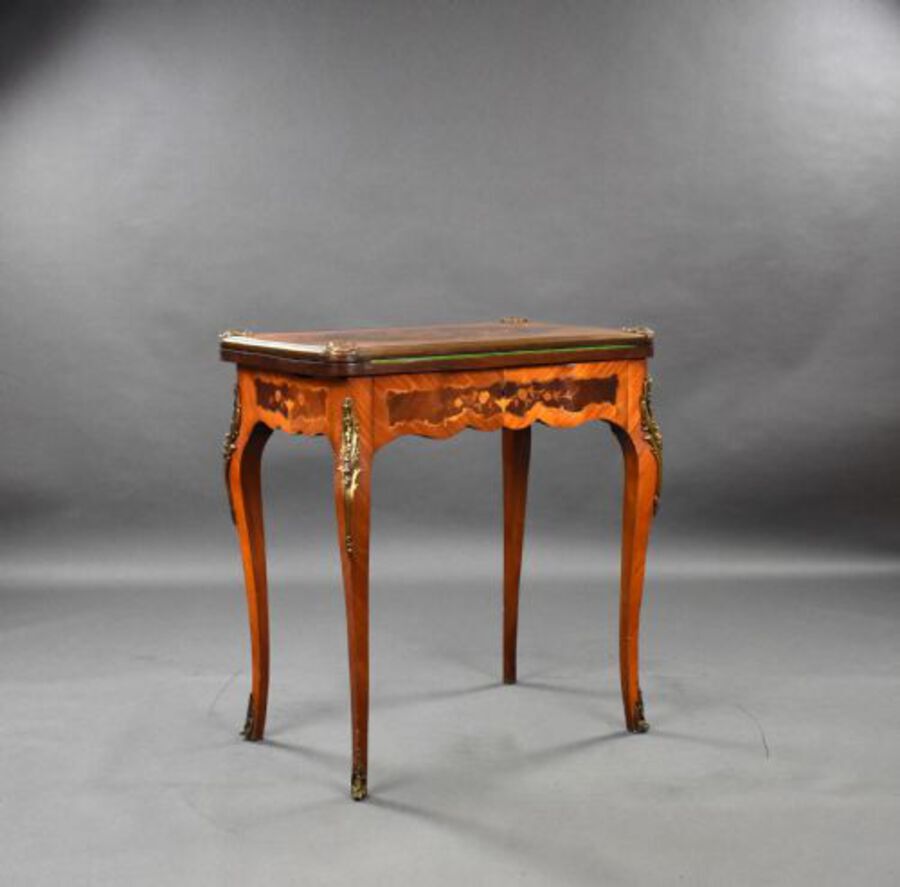 Victorian Marquetry Card Table