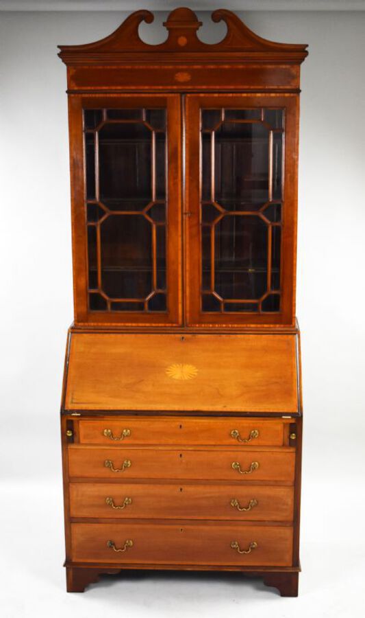 Edwardian Mahogany Bureau Bookcase