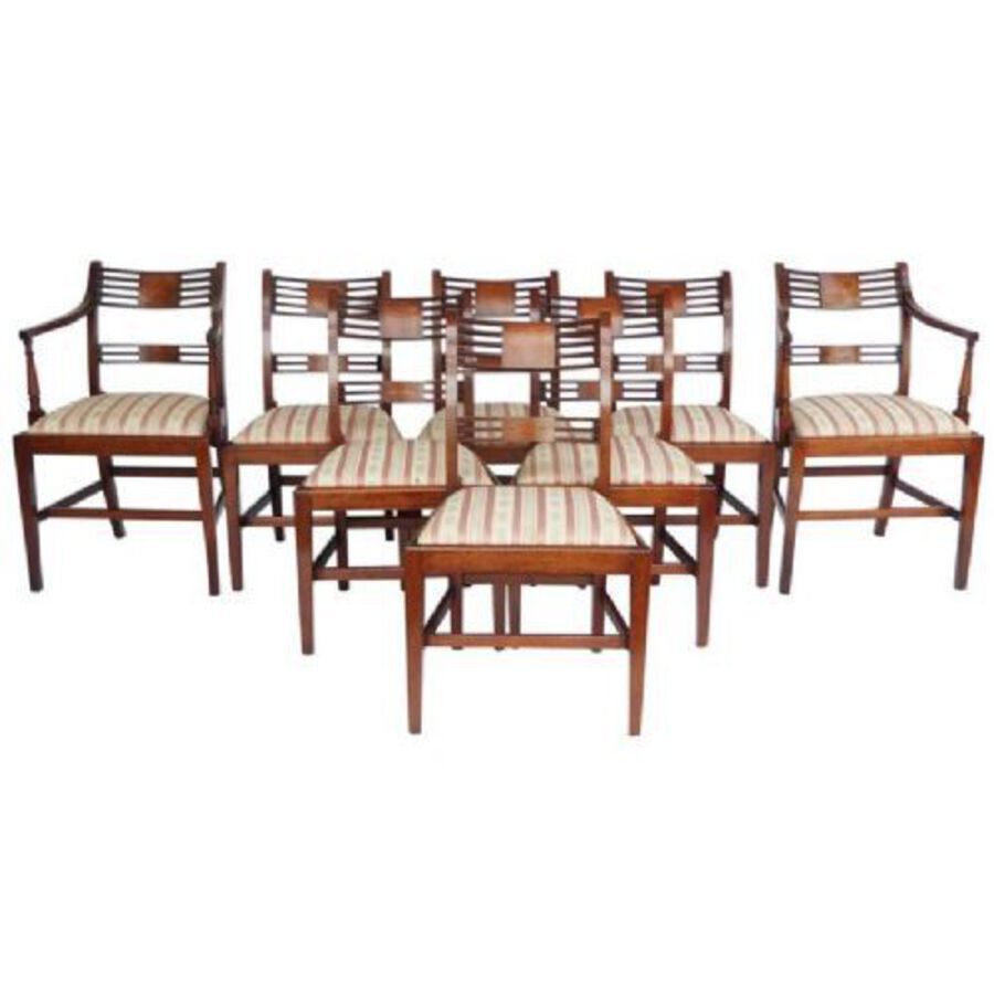 Set of 8 George III Mahogany Dining Chairs