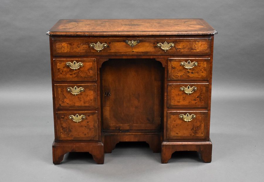 Antique Antique Burr Walnut Kneehole Desk
