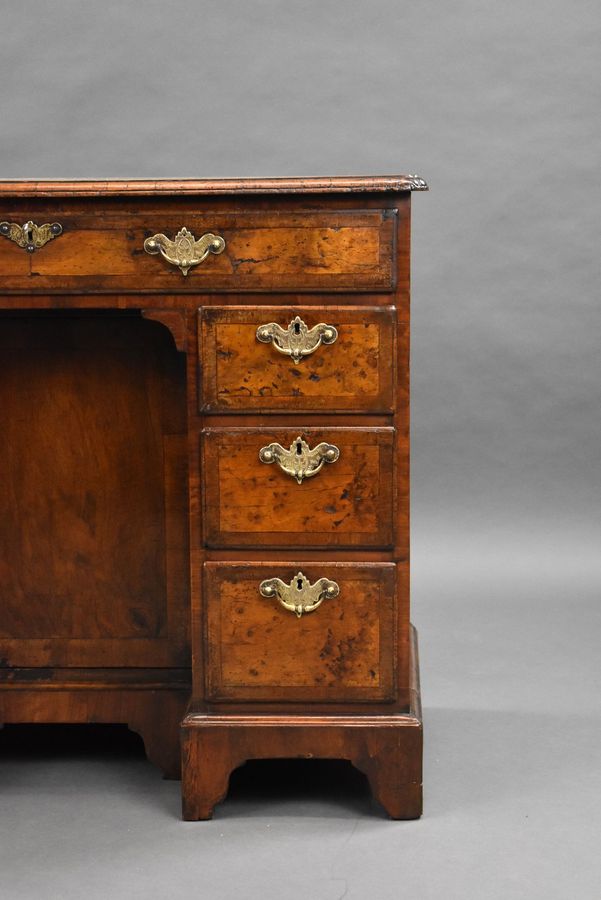 Antique Antique Burr Walnut Kneehole Desk