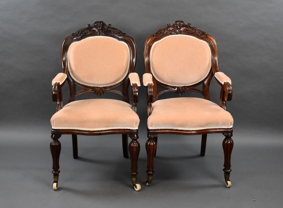Antique Pair 20th Century Arm Chairs