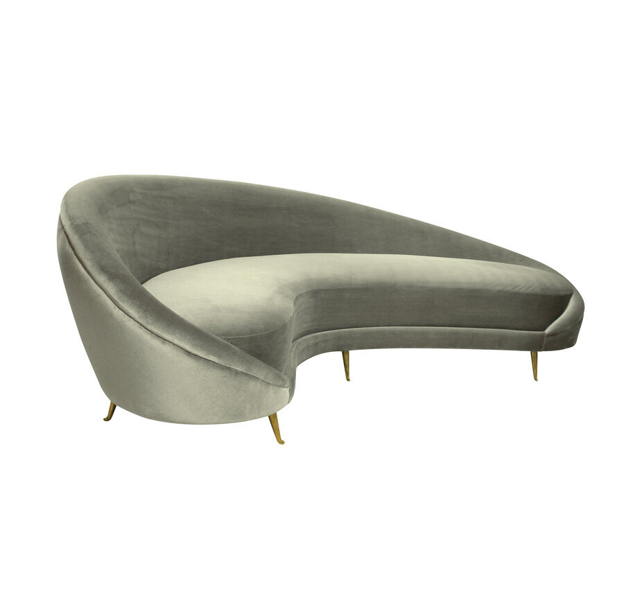 A CURVED SCULPTURAL SOFA BY ICO PARISI