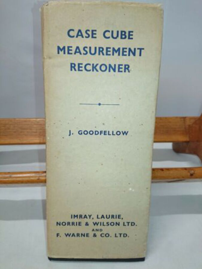 CASE CUBE MEASUREMENT RECKONER by J. GOODFELLOW 1970 GREAT BRITAIN Hardback