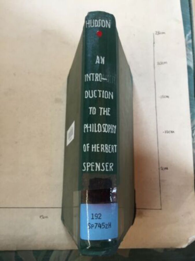 Book ‘An Introduction To The Philosophy Of Herbert Spencer William Henry 1904