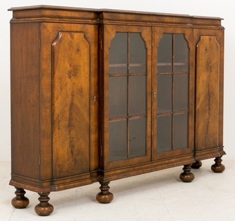 Antique William and Mary walnut side cabinet