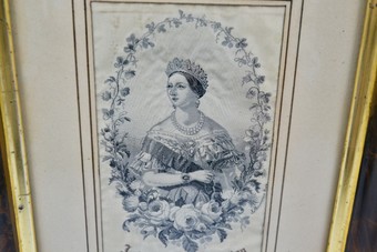 Antique Antique Queen Victoria Silk Portrait Stevengraph I862