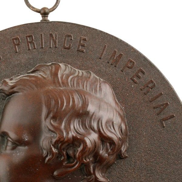 Antique Bois Durci Medal of Napoleon Prince Imperial 