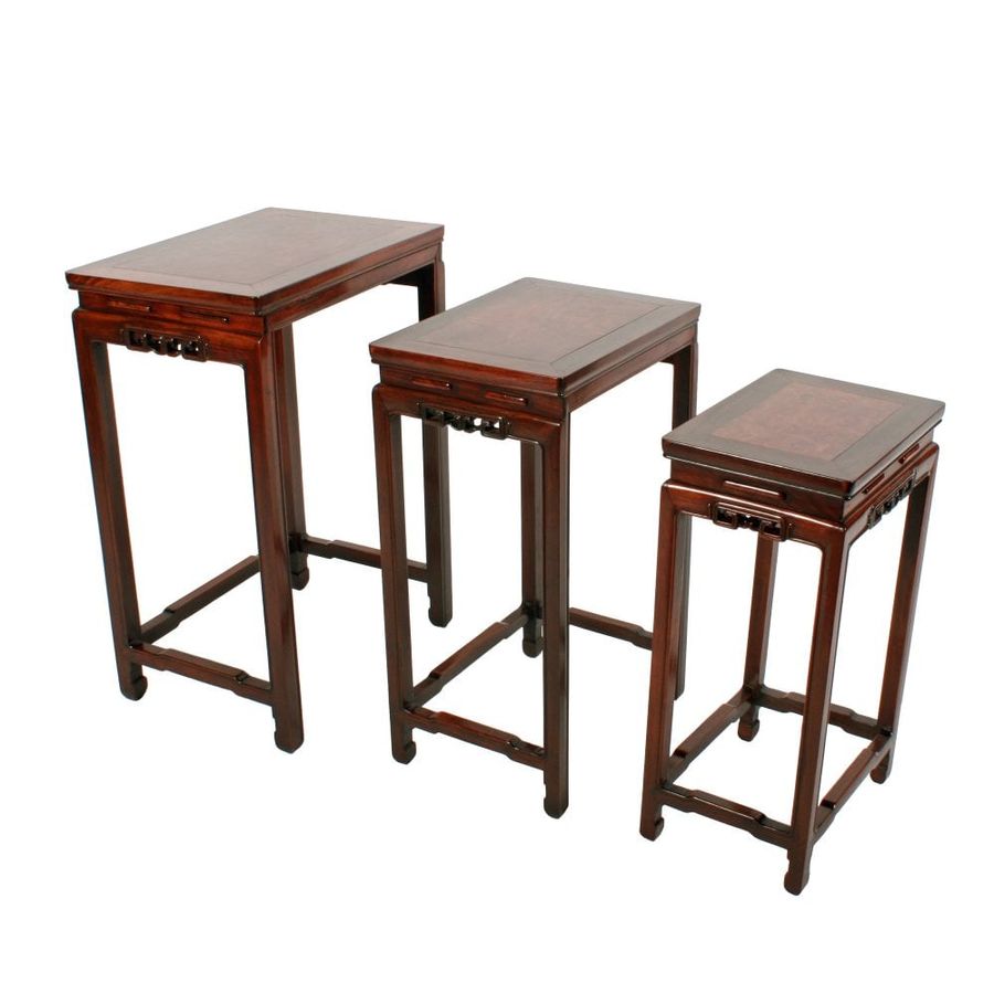 Antique Chinese Nest of Three Tables 