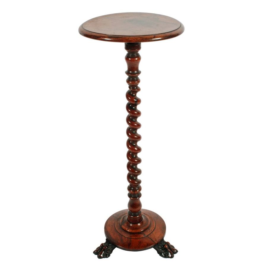 Antique George IV Rosewood Candle Stand 