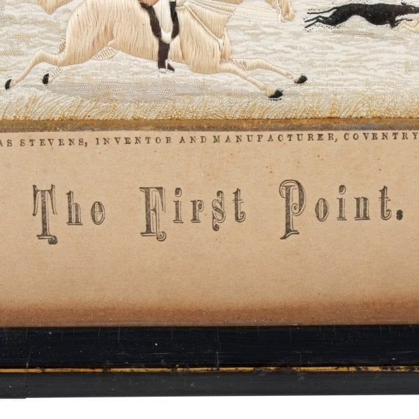 Antique Silk Stevengraph "The First Point" 