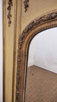 Antique French 19th Century Trumeau Fireplace Mirror