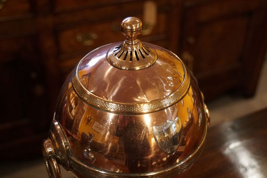 Antique Regency small copper samovar