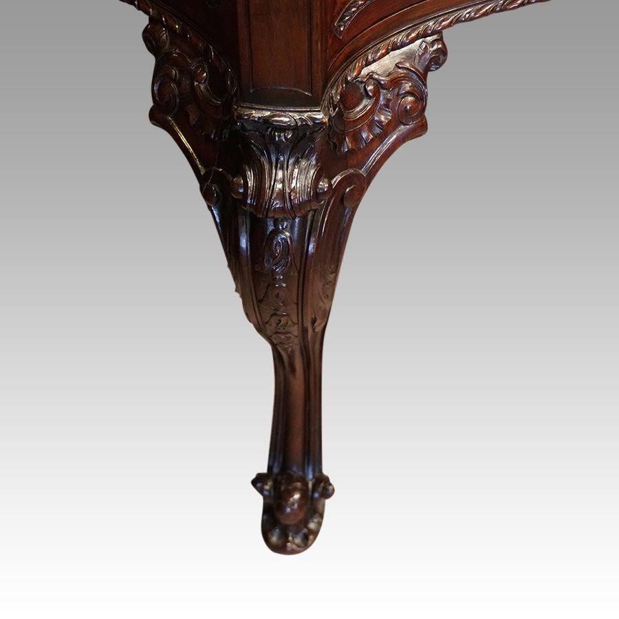 Antique Chippendale revival mahogany desk