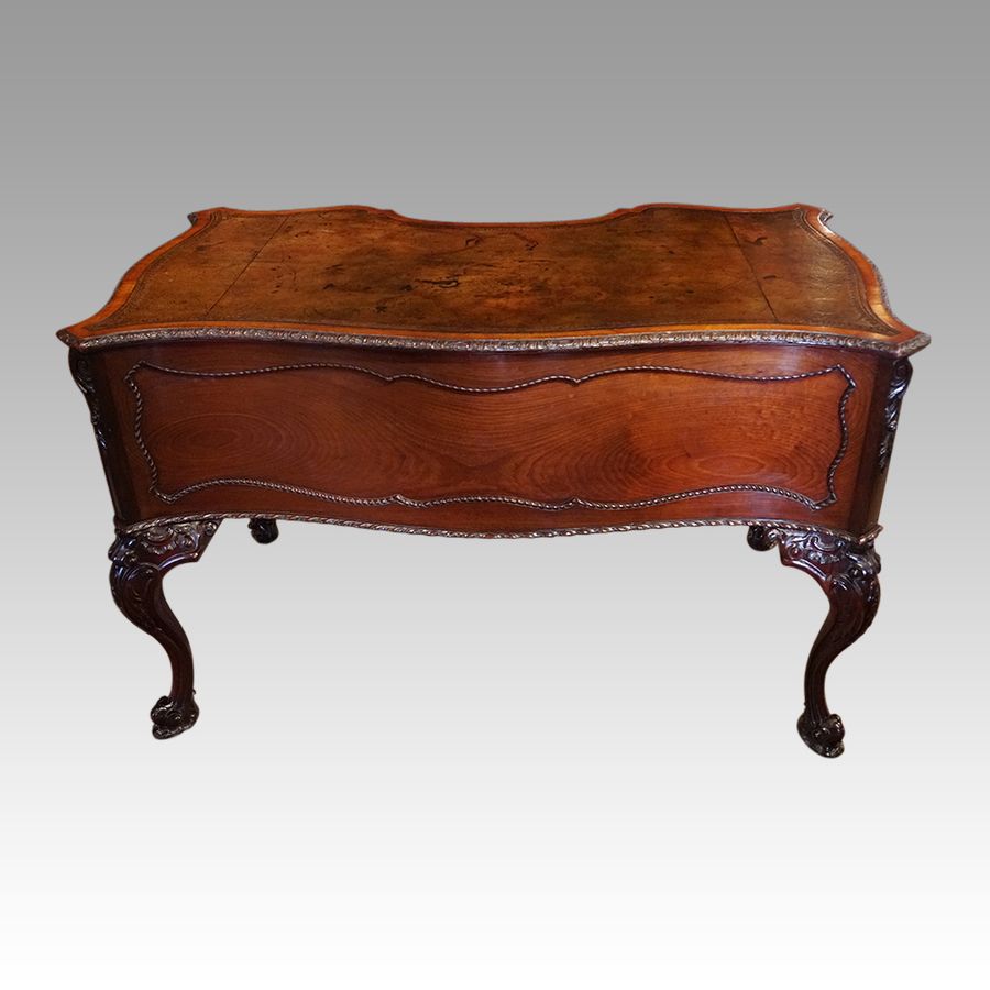 Antique Chippendale revival mahogany desk