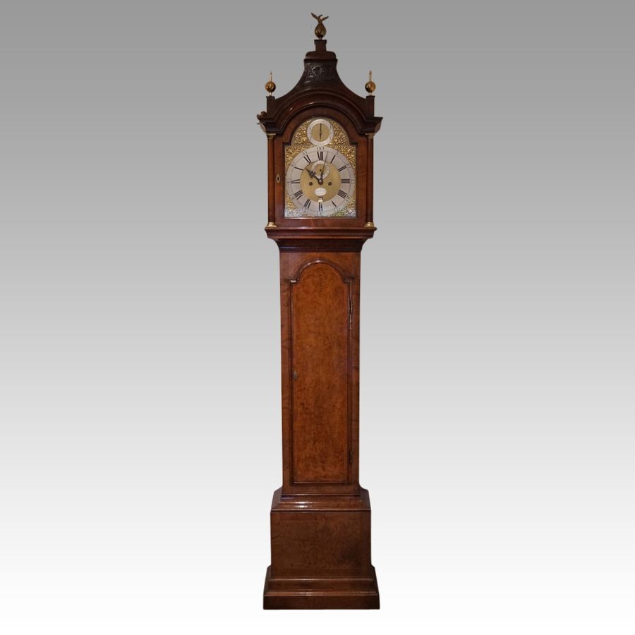 George III walnut longcase clock Bentley London