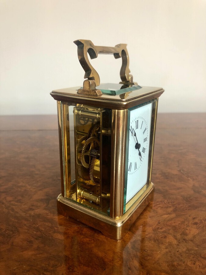 Antique Quality Antique Victorian French Brass Carriage Clock