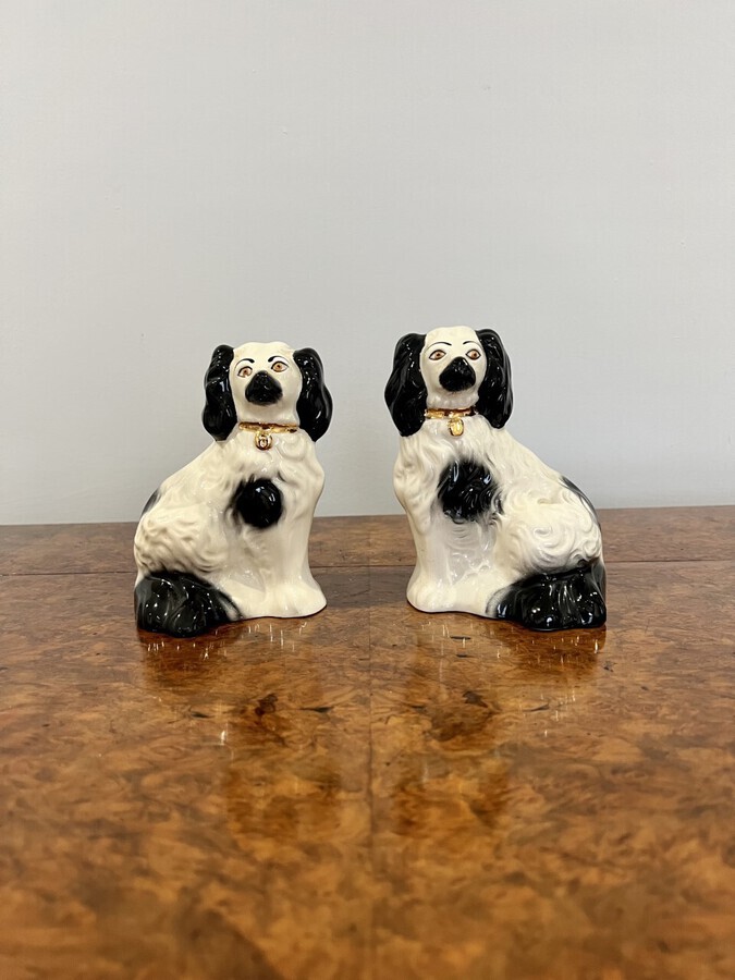 Lovely pair of quality antique Beswick Staffordshire dogs