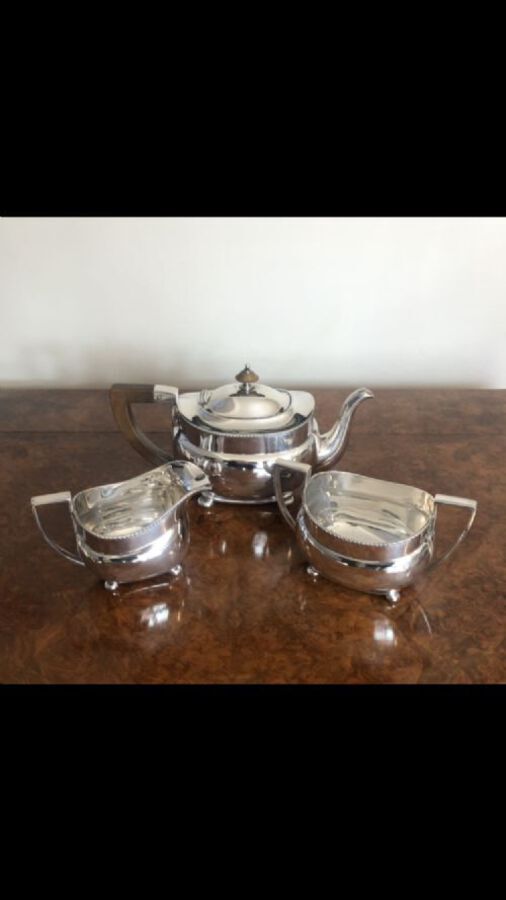 Antique Quality Antique Edwardian Silver Plated Tea Set